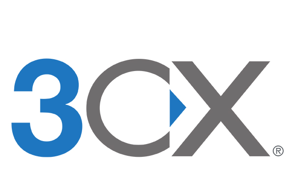 3CX logo in blue and grey lettering on a white background