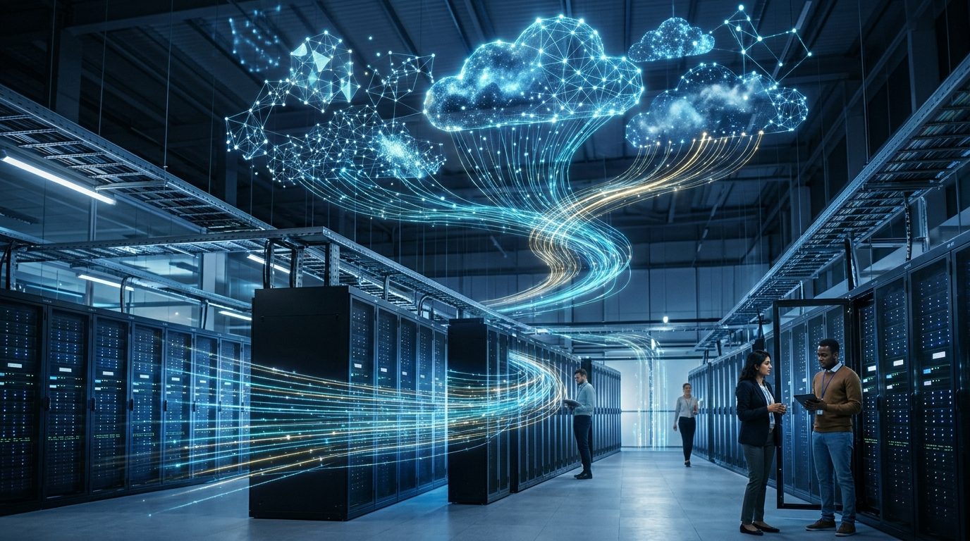 Cloud data architecture representing an azure cloud migration strategy for enterprise infrastructure.
