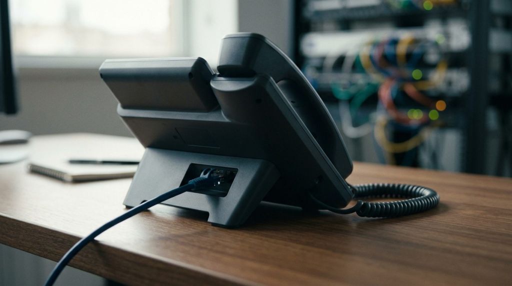Enterprise IP telephony hardware maintained under structured PBX management protocols.