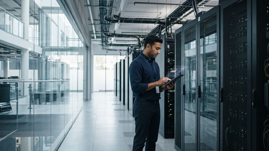 IT professional planning cloud infrastructure alongside a comprehensive microsoft 365 migration checklist